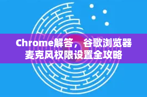 Chrome解答，谷歌浏览器麦克风权限设置全攻略