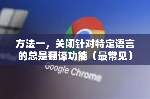方法一，关闭针对特定语言的总是翻译功能（最常见）-第1张图片-[Chrome] Google下载-谷歌中国官网2026最新版