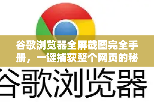 谷歌浏览器全屏截图完全手册，一键捕获整个网页的秘诀